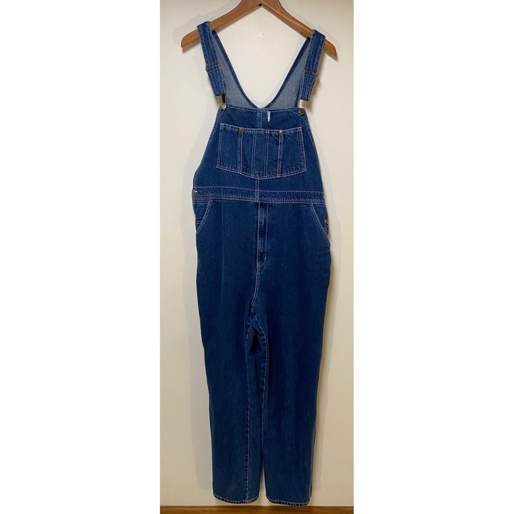 Guide Gear Denim Overalls Mens Large Blue Workwear Bib Dungarees 38x31 Cotton